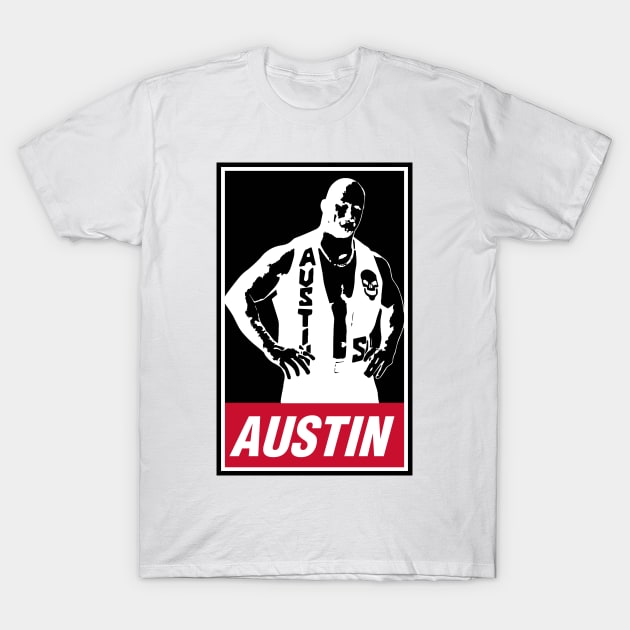 austin black white T-Shirt by Pandans